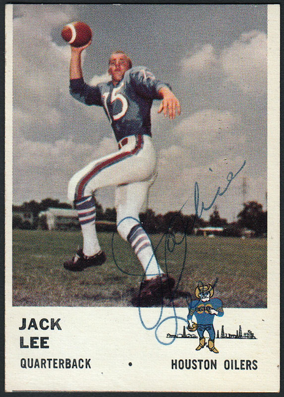 Jack Lee 1961 Fleer #167 Autographed Football Card