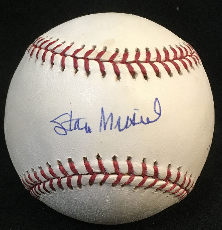 Stan Musial Fleer Legacy 17/50 Autographed Baseball