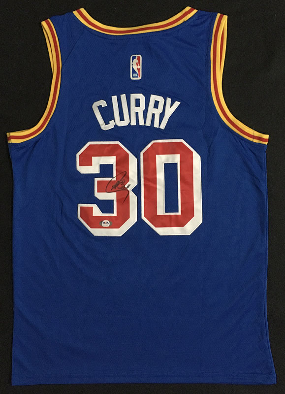 Stephen Curry Golden State Warriors Signed Autographed Basketball Jersey