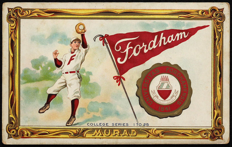 Murad T6 Fordham Baseball Cabinet Card