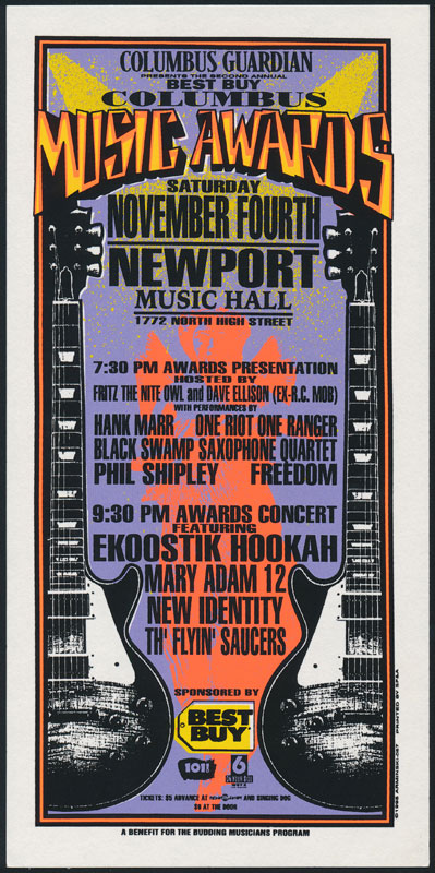 Mark Arminski Columbus Music Awards Handbill