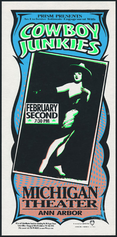 Mark Arminski Cowboy Junkies Handbill