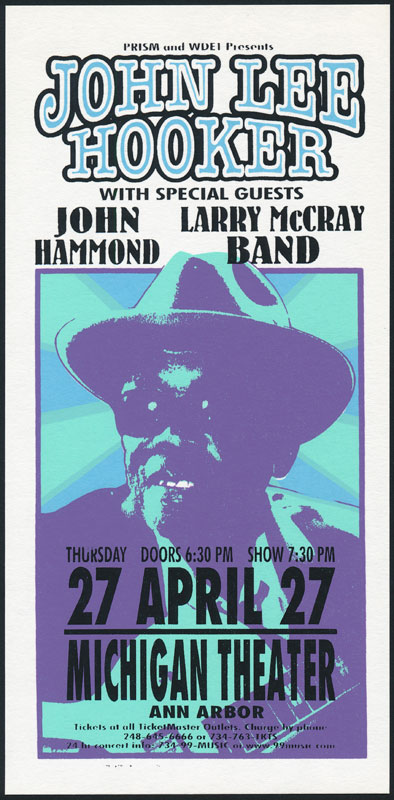 Mark Arminski John Lee Hooker Handbill