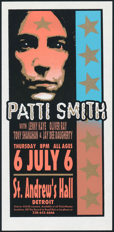 Mark Arminski Patti Smith Handbill