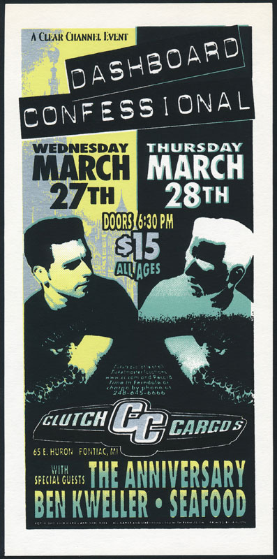 Mark Arminski Dashboard Confessional Handbill