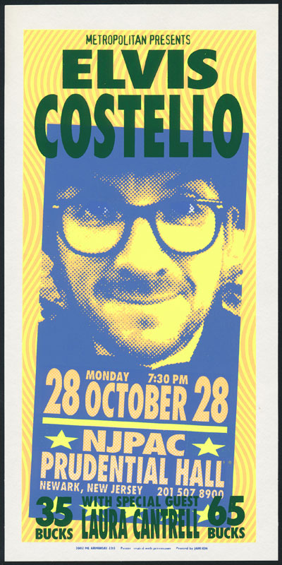 Mark Arminski Elvis Costello Handbill