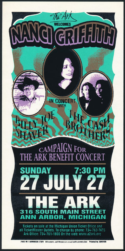 Mark Arminski Nanci Griffith Handbill