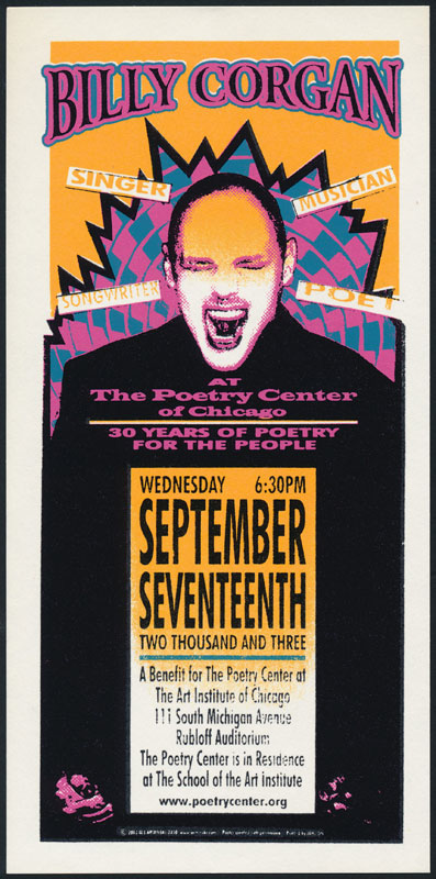 Mark Arminski Billy Corgan Handbill