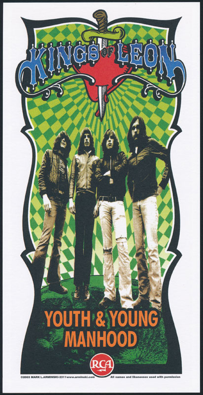 Mark Arminski Kings Of Leon Handbill