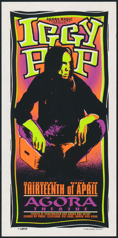 Mark Arminski Iggy Pop Handbill