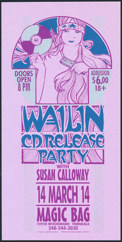 Mark Arminski Wailin CD Release Party Handbill