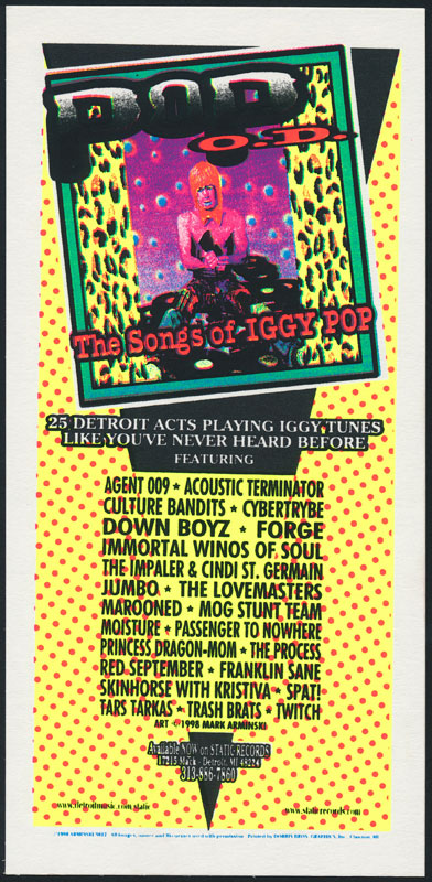 Mark Arminski Pop O.D. - Iggy Pop Tribute CD Handbill