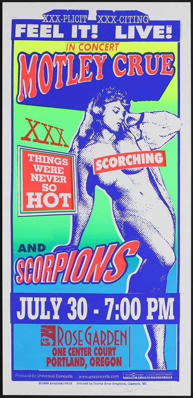 Mark Arminski Motley Crue - Scorpions Poster