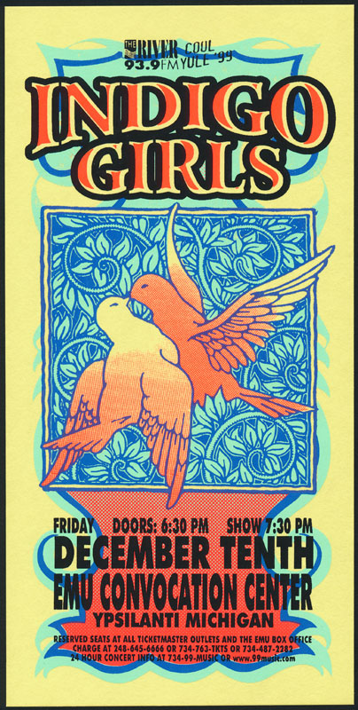 Mark Arminski Indigo Girls Handbill