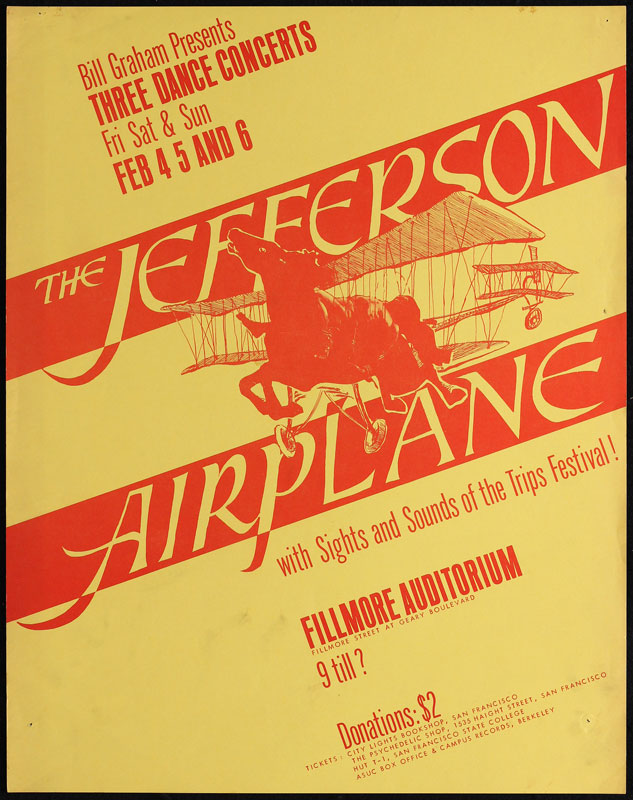 BG # 1-2 Jefferson Airplane Fillmore Poster BG1