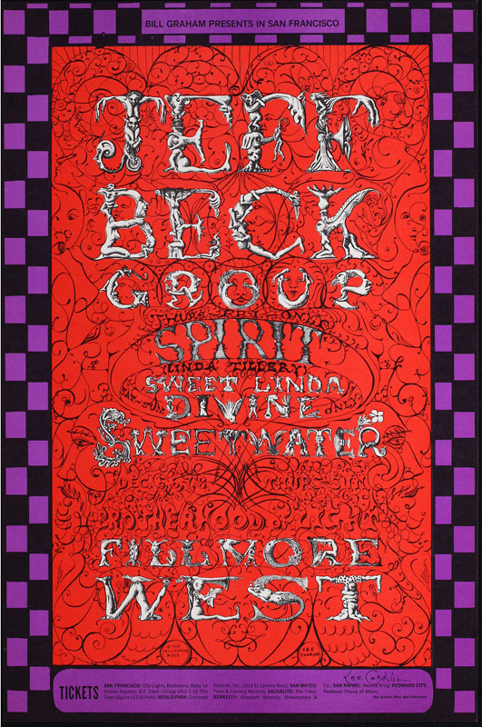 BG # 148-1 Jeff Beck Group Fillmore Poster BG148