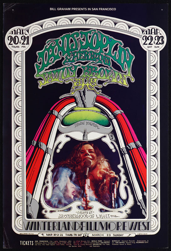 BG # 165-1 Janis Joplin & Her Band Fillmore Poster BG165