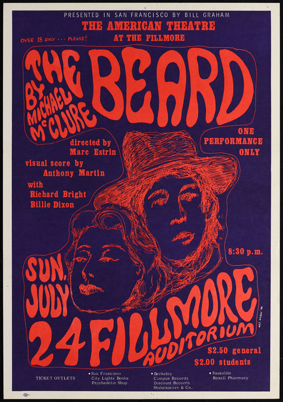 BG # 19-1 The Beard Fillmore Poster BG19