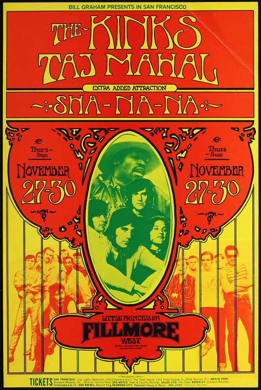 BG # 204-1 Kinks Fillmore Poster BG204