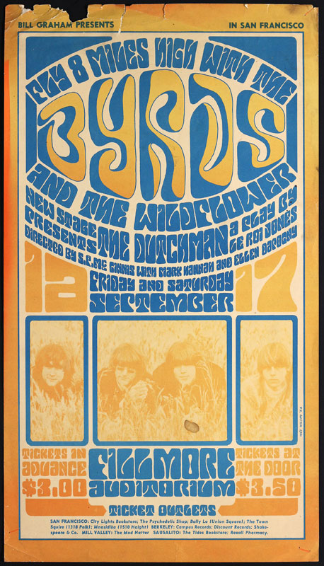 BG # 28-2 Byrds Fillmore Poster BG28