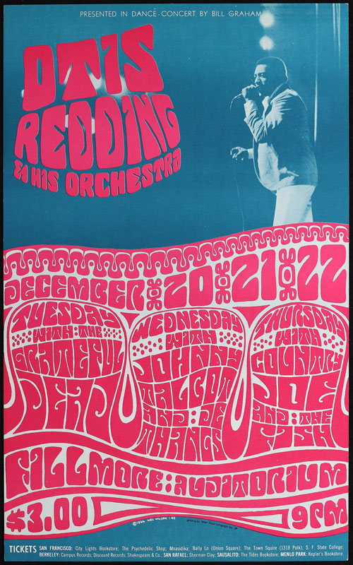 BG # 43-1 Otis Redding & His Orchestra Fillmore Poster BG43