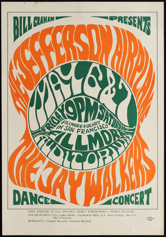 BG # 5-1 Jefferson Airplane Fillmore Poster BG5