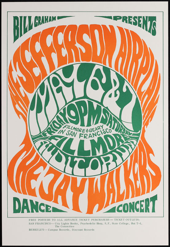 BG # 5-2 Jefferson Airplane Fillmore Poster BG5