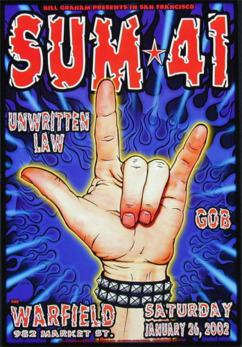 SUM 41 2002 Warfield BGP275 Poster