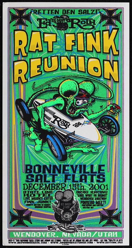 Johnny Ace and Jeff Wood - Drowning Creek Ed Roth Rat Fink Reunion Handbill