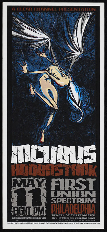 David Crosland and Jeff Wood - Drowning Creek Incubus Handbill