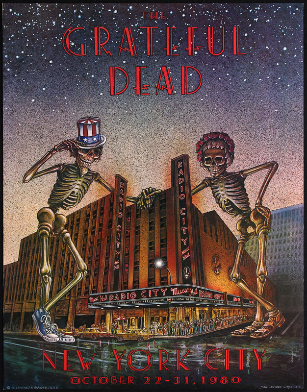 Dennis Larkins Original Grateful Dead Radio City Poster