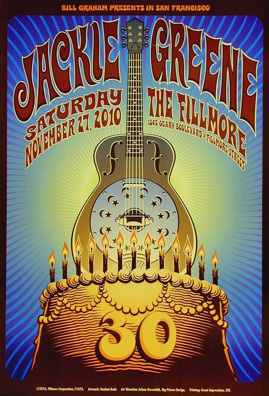 Jackie Greene 2010 Fillmore F1073 Poster