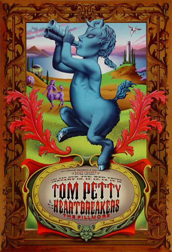 Tom Petty And The Heartbreakers (blue) 1997 Fillmore F251 Poster