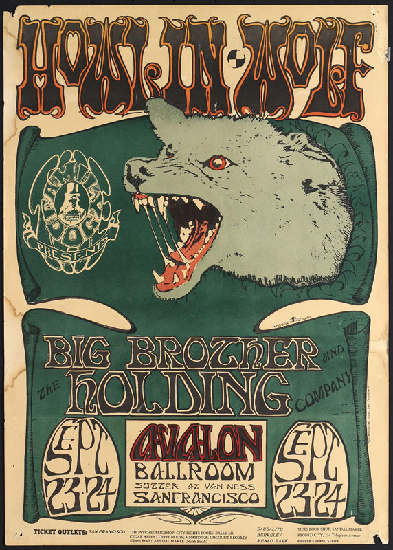 FD # 27-1 Howlin Wolf Family Dog Poster FD27