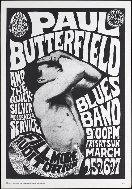 FD # 3-3 Paul Butterfield Blues Band Family Dog Poster FD3