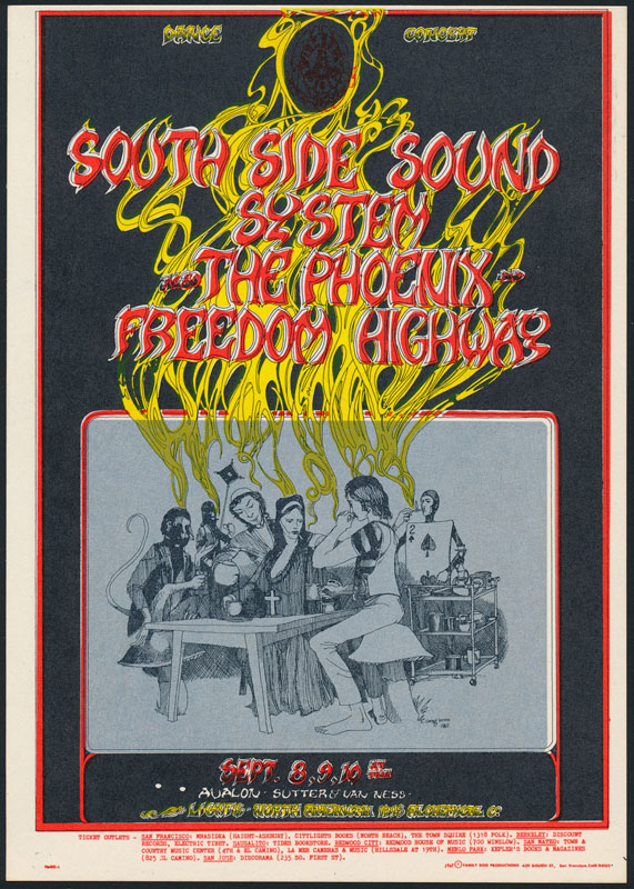 FD # 80 South Side Sound System Family Dog postcard - stamp back FD80