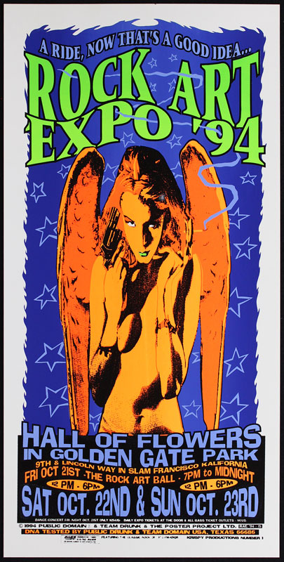 Public Domain (Psychic Sparkplug) - Team Drunk - The Poster Project Ltd. Rock Art Expo '94 Poster