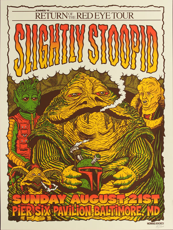 Nomad Society - Brian Romero Slightly Stoopid Return of the Red Eye Tour Poster