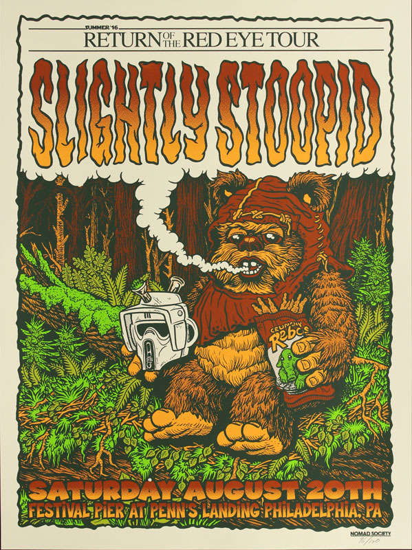 Nomad Society - Brian Romero Slightly Stoopid Return of the Red Eye Tour Poster