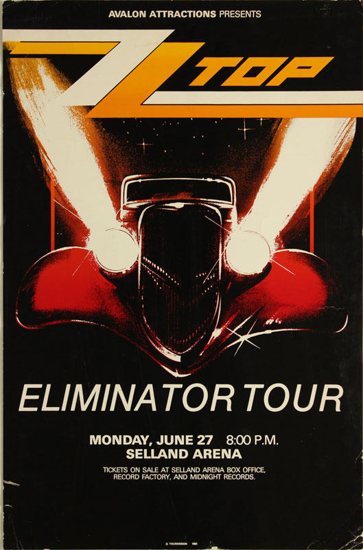 ZZ Top Eliminator Tour Poster