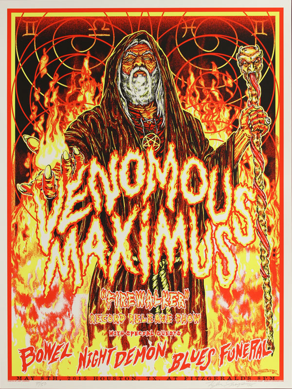 Kyler Sharp Venomous Maximus Firewalker Record Release Show Blacklight Poster