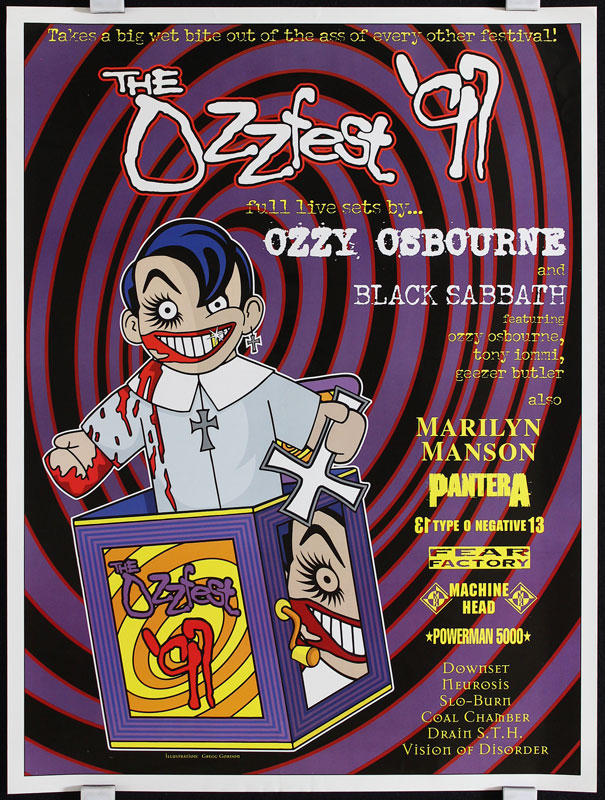 Gregg Gordon (GigArt) Ozzfest '97 Poster