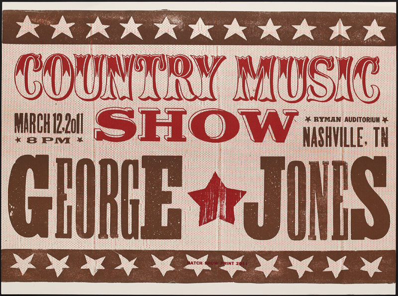 Hatch Show Print Country Music Show - George Jones Poster