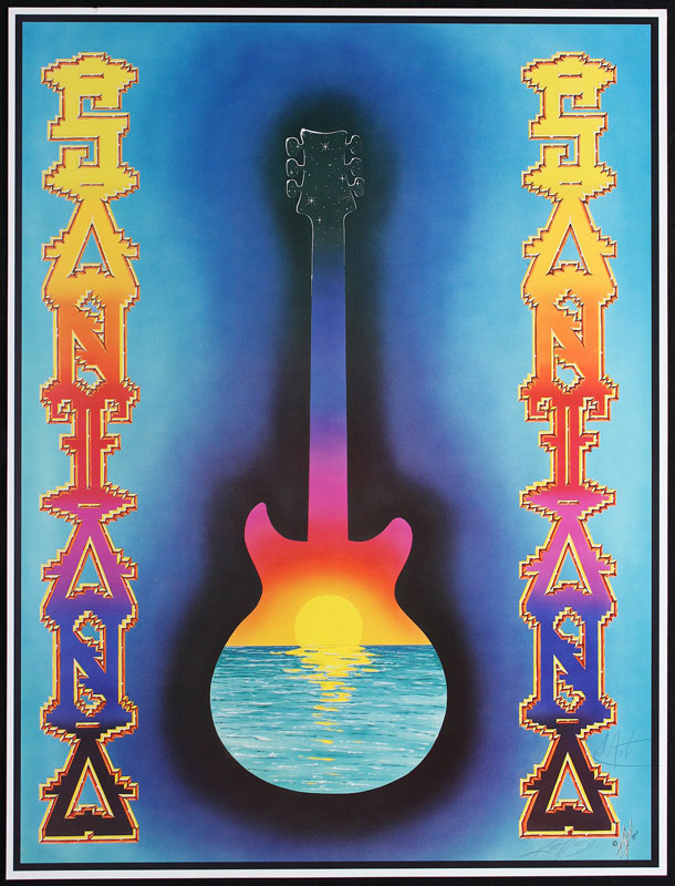 Alton Kelley Santana Autographed Poster