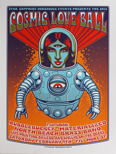 Reuben Rude Cosmic Love Ball Poster