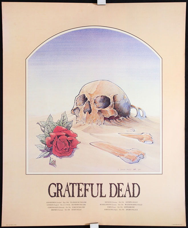 Mouse 2nd Printing 1981 Grateful Dead European Tour  Poster