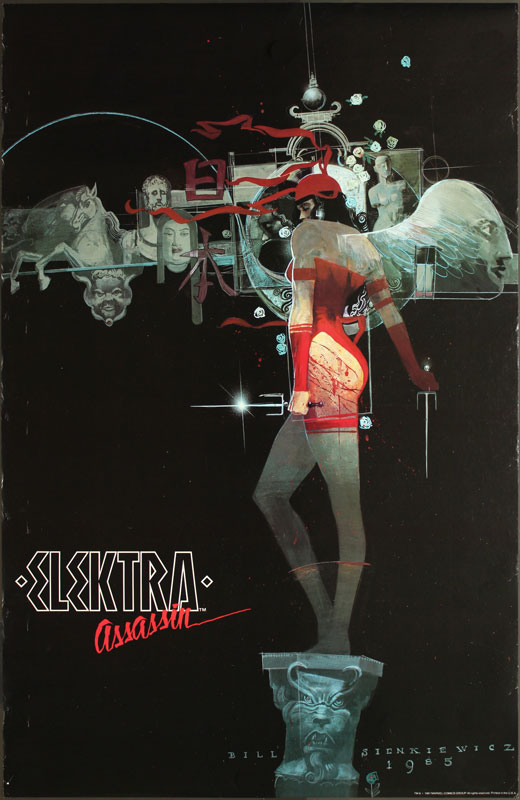 Bill Sienkiewicz Elektra: Assassin Superhero Comic Poster