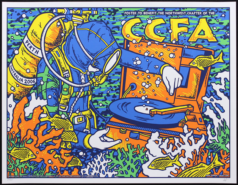 Gregg Gordon (GigArt) Pearl Jam CCFA Benefit Poster