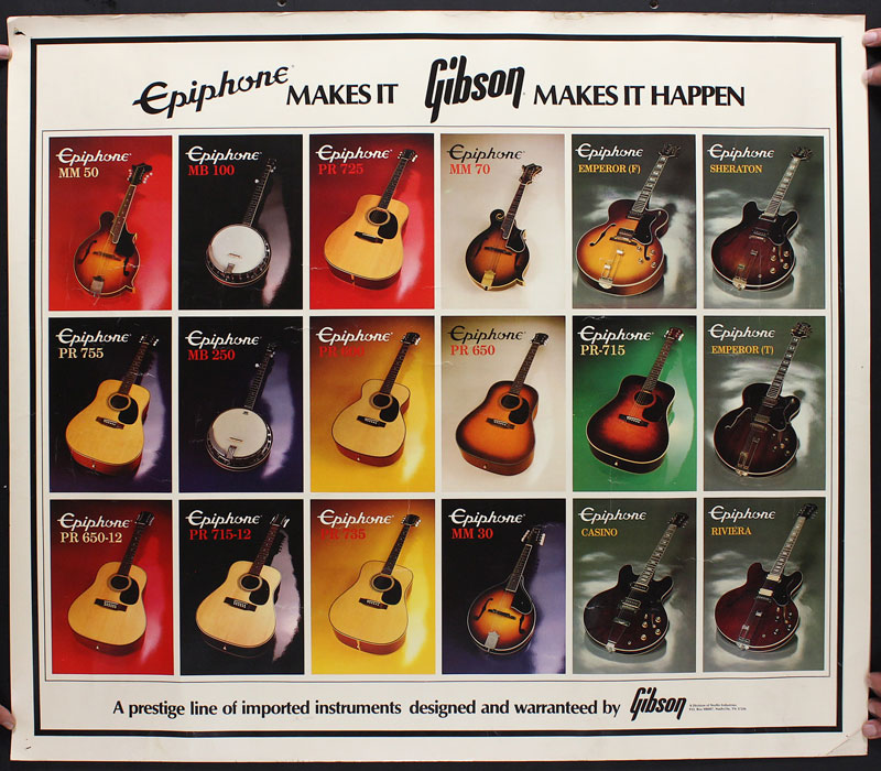 Epiphone Makes It - Gibson Makes It Happen Guitar Promo Poster