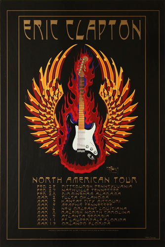 Stanley Mouse Eric Clapton 2010 North American Tour Poster